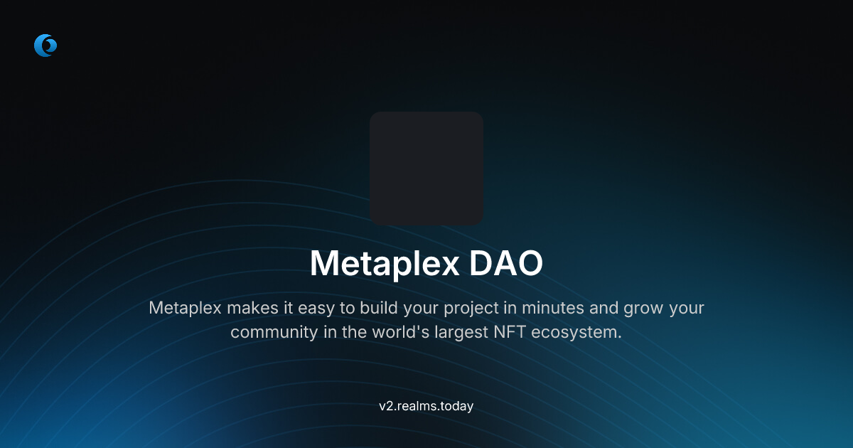 Metaplex DAO | Realms