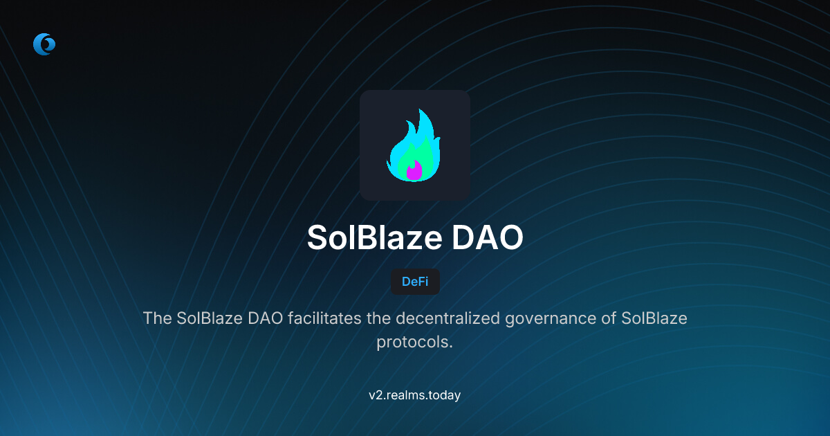 SolBlaze DAO | Realms