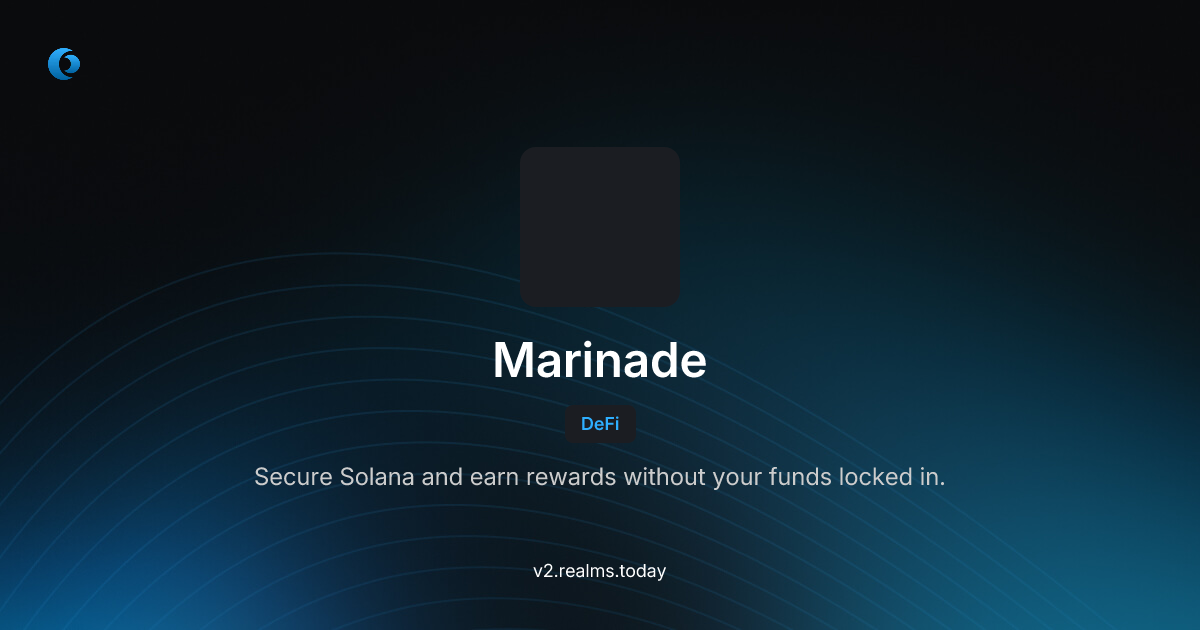 Marinade DAO | Realms